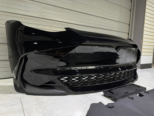 Tesla Model Y / Performance 2021-ON with Aftermarket Parts - Loong Flames Max Front Bumper PP from Yofer USA