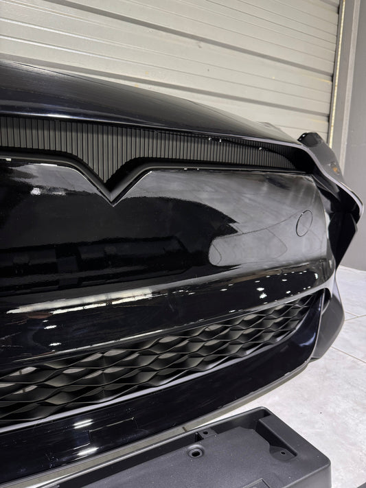 Tesla Model Y / Performance 2021-ON with Aftermarket Parts - Loong Flames Max Front Bumper PP from Yofer USA