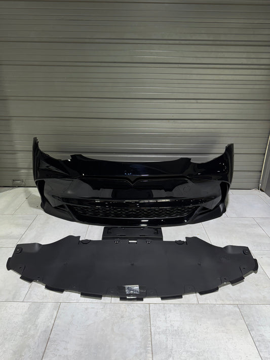 Tesla Model Y / Performance 2021-ON with Aftermarket Parts - Loong Flames Max Front Bumper PP from Yofer USA