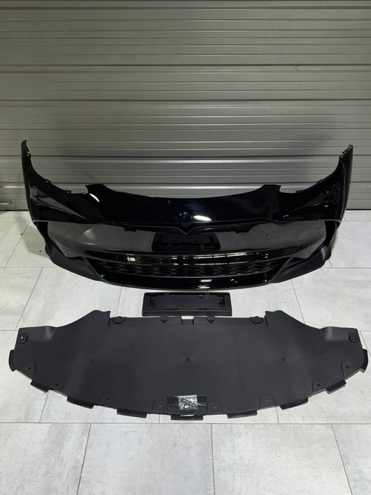 Tesla Model Y / Performance 2021-ON with Aftermarket Parts - Loong Flames Max Front Bumper PP from Yofer USA