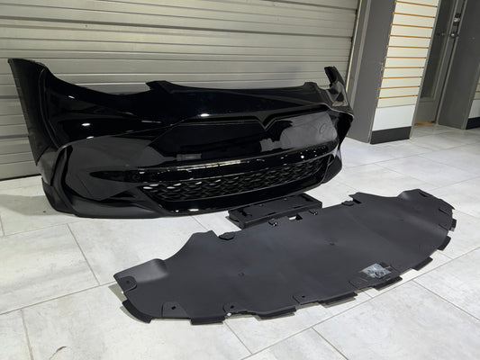 Tesla Model Y / Performance 2021-ON with Aftermarket Parts - Loong Flames Max Front Bumper PP from Yofer USA