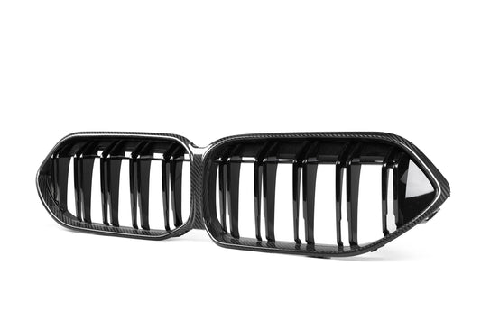 BMW 2 Series 228 M235 F44 2020 2021 2022 2023 2024 (Fits both Pre-LCI and LCI) with Aftermarket Parts - Dual Slat Front Kidney Grill Pre-preg Carbon Fiber from Aero Republic