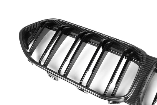 BMW 2 Series 228 M235 F44 2020 2021 2022 2023 2024 (Fits both Pre-LCI and LCI) with Aftermarket Parts - Dual Slat Front Kidney Grill Pre-preg Carbon Fiber from Aero Republic