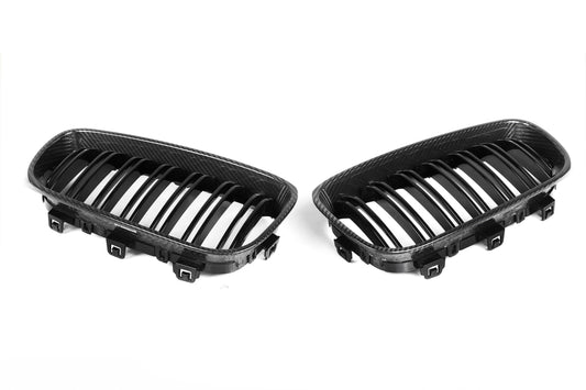 BMW 3 Series GT Gran Turismo 328i 335i F34 2012 2013 2014 2015 2016 2017 2018 2019 with Aftermarket Parts - Dual Slat Front Kidney Grill Pre-preg Carbon Fiber from Aero Republic