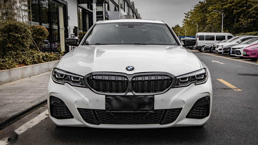 BMW 3 Series M340 330 320 G20 G21 Pre-LCI 2019 2020 2021 2022 with Aftermarket Parts - Dual Slat Front Kidney Grill Pre-preg Carbon Fiber from Aero Republic
