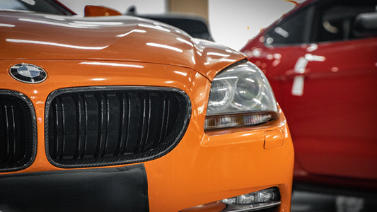 BMW 6 Series 650i 640i 640d F06 F12 F13 (Both Fits Pre-LCI & LCI) 2011 2012 2013 2014 2015 2016 2017 2018 & M6 F12 2013 2014 2015 2016 2017 2018 2019 with Aftermarket Parts - Dual Slat Front Kidney Grill Pre-preg Carbon Fiber from Aero Republic