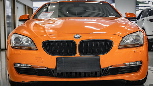 BMW 6 Series 650i 640i 640d F06 F12 F13 (Both Fits Pre-LCI & LCI) 2011 2012 2013 2014 2015 2016 2017 2018 & M6 F12 2013 2014 2015 2016 2017 2018 2019 with Aftermarket Parts - Dual Slat Front Kidney Grill Pre-preg Carbon Fiber from Aero Republic