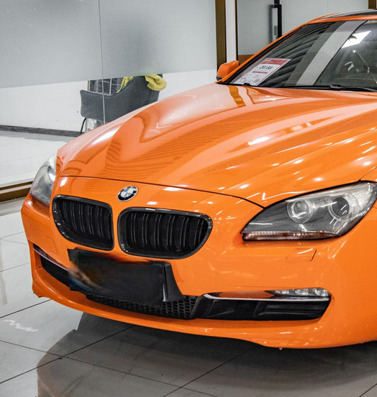 BMW 6 Series 650i 640i 640d F06 F12 F13 (Both Fits Pre-LCI & LCI) 2011 2012 2013 2014 2015 2016 2017 2018 & M6 F12 2013 2014 2015 2016 2017 2018 2019 with Aftermarket Parts - Dual Slat Front Kidney Grill Pre-preg Carbon Fiber from Aero Republic