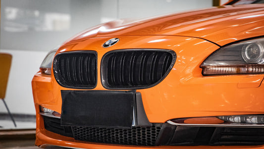 BMW 6 Series 650i 640i 640d F06 F12 F13 (Both Fits Pre-LCI & LCI) 2011 2012 2013 2014 2015 2016 2017 2018 & M6 F12 2013 2014 2015 2016 2017 2018 2019 with Aftermarket Parts - Dual Slat Front Kidney Grill Pre-preg Carbon Fiber from Aero Republic