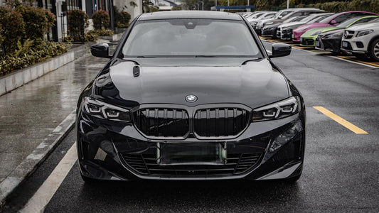 BMW IX3 BEV G08 LCI 2022-ON with Aftermarket Parts - Dual Slat Front Kidney Grill Carbon Fiber from Aero Republic