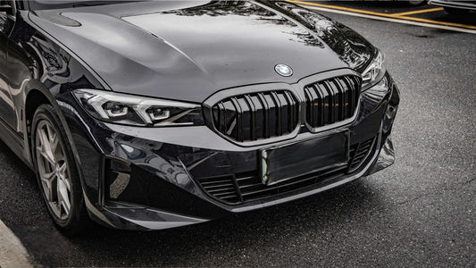 BMW IX3 BEV G08 LCI 2022-ON with Aftermarket Parts - Dual Slat Front Kidney Grill Carbon Fiber from Aero Republic