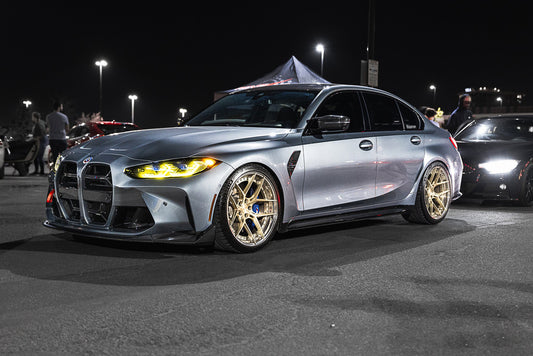 BMW M3 M3C M3CS G80 G81 2021 2022 2023 2024 & M4 M4C M4CS G82 G83 2021 2022 2023 2024 with Aftermarket Parts - CSL Style Front Lip Pre-preg Carbon Fiber from Aero Republic