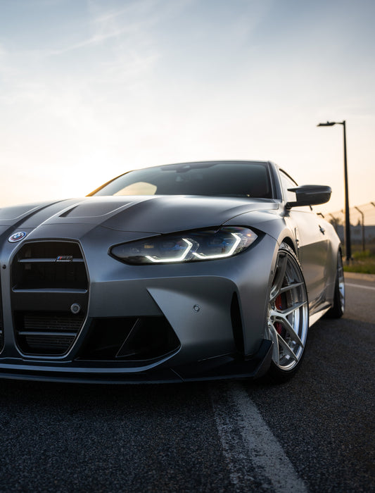 BMW M3 M3C M3CS G80 G81 2021 2022 2023 2024 & M4 M4C M4CS G82 G83 2021 2022 2023 2024 with Aftermarket Parts - CSL Style Front Lip Pre-preg Carbon Fiber from Aero Republic
