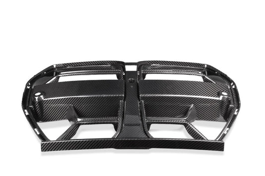 BMW M3 M3C M3CS G80 G81 2021 2022 2023 2024 & M4 M4C M4CS G82 G83 2021 2022 2023 2024 with Aftermarket Parts - CSL / Without ACC & CSL / With ACC Front Kidney Grill Pre-preg Carbon Fiber from Aero Republic