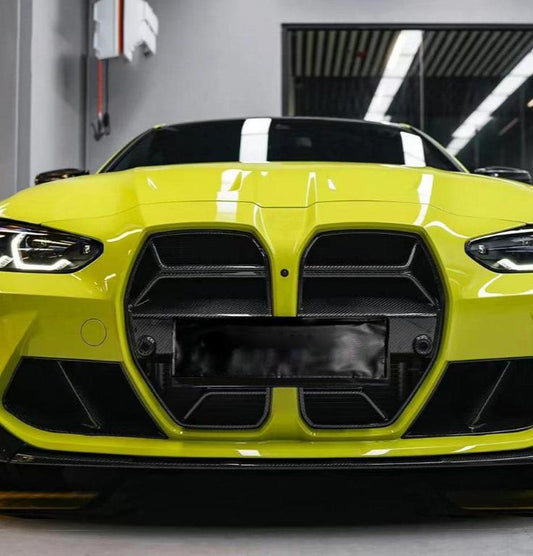 BMW M3 M3C M3CS G80 G81 2021 2022 2023 2024 & M4 M4C M4CS G82 G83 2021 2022 2023 2024 with Aftermarket Parts - CSL / Without ACC & CSL / With ACC Front Kidney Grill Pre-preg Carbon Fiber from Aero Republic