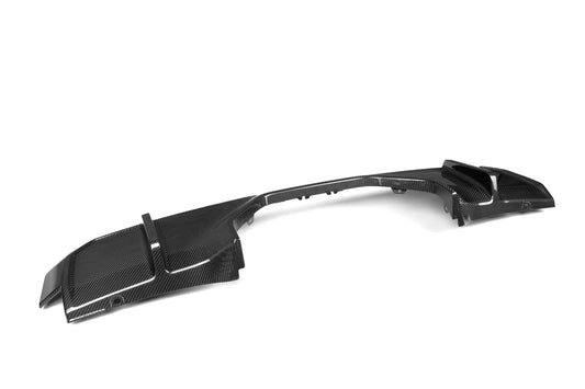 BMW M3 M3C M3CS G80 G81 2021-ON & M4 M4C M4CS M4CSL G82 G83 2021-ON with Aftermarket Parts - MP Style / Quad Center Exist Rear Diffuser & Center Diffuser Plate & Exhaust Hanger & Diffuser Bracket Carbon Fiber / Titanium from Aero Republic & SOOQOO USA