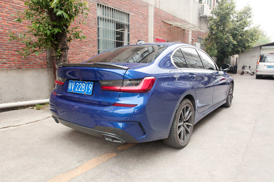 BMW M3 M3C M3CS G80 2021 2022 2023 2024 & 3 Series M340i 330i (Fits Both Pre-LCI & LCI) G20 2019 2020 2021 2022 2023 2024 with Aftermarket Parts - CS Style Rear Lip Spoiler Pre-preg Carbon Carbon Fiber from Aero Republic