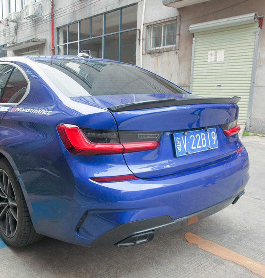 BMW M3 M3C M3CS G80 2021 2022 2023 2024 & 3 Series M340i 330i (Fits Both Pre-LCI & LCI) G20 2019 2020 2021 2022 2023 2024 with Aftermarket Parts - CS Style Rear Lip Spoiler Pre-preg Carbon Carbon Fiber from Aero Republic