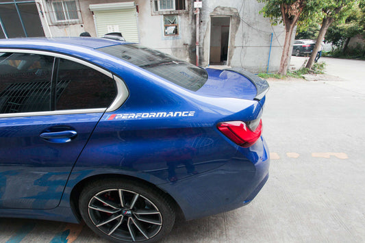 BMW M3 M3C M3CS G80 2021 2022 2023 2024 & 3 Series M340i 330i (Fits Both Pre-LCI & LCI) G20 2019 2020 2021 2022 2023 2024 with Aftermarket Parts - CS Style Rear Lip Spoiler Pre-preg Carbon Carbon Fiber from Aero Republic