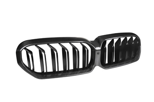 BMW M5 M5C F90 LCI 2021 2022 2023 2024 & 5 Series M550 540 G30 G31 LCI 2021 2022 2023 with Aftermarket Parts - Dual Slat Front Kidney Grill Pre-preg Carbon Fiber from Aero Republic