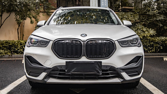 BMW X1 xDrive25e xDrive25i x/sDrive20i sDrive18i xDrive25d sDrive20d sDrive18d sDrive16d F48 LCI 2019 2020 2021 2022 with Aftermarket Parts - Dual Slat Front Kidney Grill Pre-preg Carbon Fiber from Aero Republic