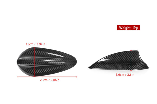 BMW M3 M4 G80 G82 2021 2022 2023 (verify fitment first) with Aftermarket Parts - Antenna Shark Fin Trim Cover Carbon Fiber from Aero Republic