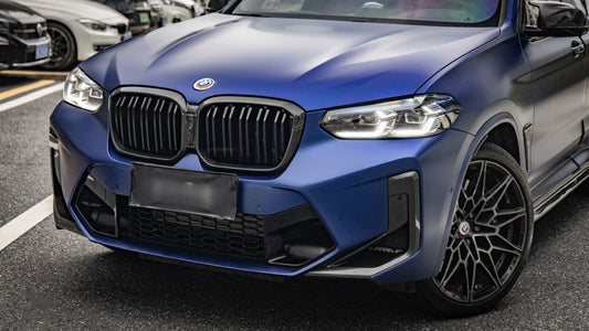 BMW X3 M40 s/x Drive 340 G01 LCI 2022 2023 2024 & X4 M40 xDrive 30 G02 LCI 2022 2023 2024 with Aftermarket Parts - Dual Slat Front Kidney Grill Pre-preg Carbon Fiber from Aero Republic