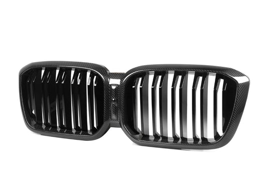 BMW X3 M40 s/x Drive 340 G01 LCI 2022 2023 2024 & X4 M40 xDrive 30 G02 LCI 2022 2023 2024 with Aftermarket Parts - Dual Slat Front Kidney Grill Pre-preg Carbon Fiber from Aero Republic