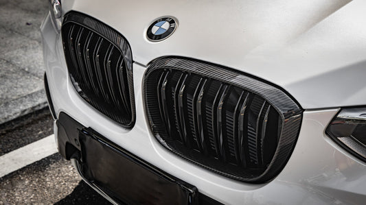 BMW X3 M40 s/x Drive 340 G01 Pre-LCI 2019 2020 2021 & X4 M40 xDrive 30 G02 Pre-LCI 2019 2020 2021 with Aftermarket Parts - Dual Slat Front Kidney Grill Pre-preg Carbon Fiber from Aero Republic