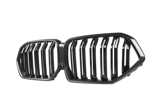 BMW X6 M60 sDrive40 xDrive40 G06 Pre-LCI 2020 2021 2022 2023 & X6M X6MC F96 Pre-LCI 2020 2021 2022 2023 with Aftermarket Parts - Dual Slat Front Kidney Grill Pre-preg Carbon Fiber from Aero Republic