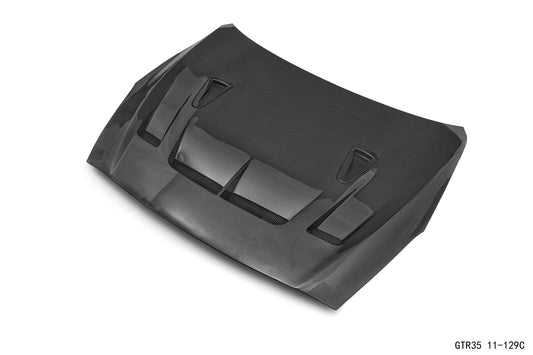Nissan GTR Nismo T-Spec Premium Pure 2017-2024 (for installation on 2008-2016 vehicles, 2017-2024 front bumper is recommended) with Aftermarket Parts - DP Style Hood Bonnet Carbon Fiber / FRP from CMST Tuning