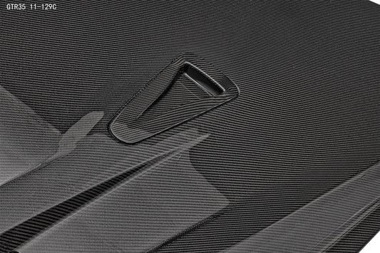 Nissan GTR Nismo T-Spec Premium Pure 2017-2024 (for installation on 2008-2016 vehicles, 2017-2024 front bumper is recommended) with Aftermarket Parts - DP Style Hood Bonnet Carbon Fiber / FRP from CMST Tuning