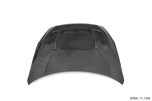 Nissan GTR Nismo T-Spec Premium Pure 2017-2024 (for installation on 2008-2016 vehicles, 2017-2024 front bumper is recommended) with Aftermarket Parts - DP Style Hood Bonnet Carbon Fiber / FRP from CMST Tuning