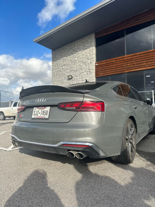 Aero Republic Carbon Fiber Rear Spoiler BA Style for Audi A5 S5 RS5 B9 B9.5 4 Door Sedan 2017-ON - performance speedshop