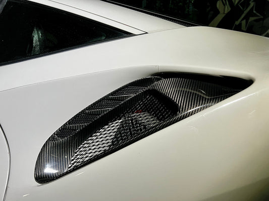Ferrari 488 GTB & Spider 2016 2017 2018 2019 2020 with Aftermarket Parts - 1:1 Pista Style Side Vent Carbon Fiber / FRP from Aero Republic
