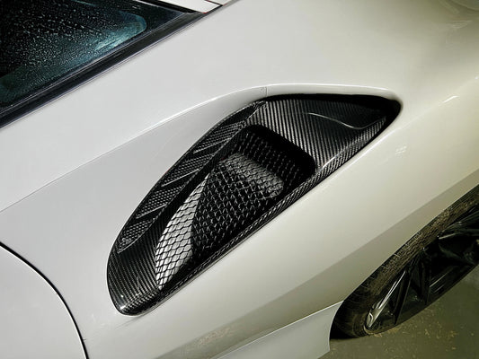 Ferrari 488 GTB & Spider 2016 2017 2018 2019 2020 with Aftermarket Parts - 1:1 Pista Style Side Vent Carbon Fiber / FRP from Aero Republic