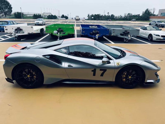 Ferrari 488 GTB & Spider 2016 2017 2018 2019 2020 with Aftermarket Parts - 1:1 Pista Style Side Vent Carbon Fiber / FRP from Aero Republic