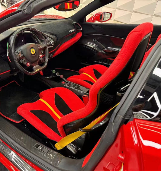 Ferrari 488 GTB & Spider 2016 2017 2018 2019 2020 with Aftermarket Parts - 1:1 Pista Style Seat Carbon Fiber from Aero Republic