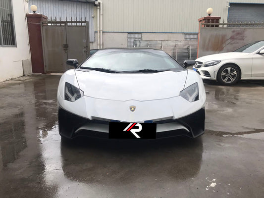 Lamborghini Aventador Base LP700 LP720 S LP740 SV LP750 Ultimate LP780 SVJ LP770 2012 2013 2014 2015 2016 2017 2018 2019 2020 2021 2022 2023 2024 with Aftermarket Parts - 1:1 OEM SV Style Front Bumper Carbon Fiber / FRP from Aero Republic