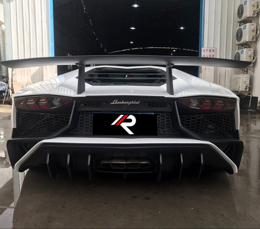 Lamborghini Aventador Base LP700 LP720 S LP740 SV LP750 Ultimate LP780 SVJ LP770 2012 2013 2014 2015 2016 2017 2018 2019 2020 2021 2022 2023 2024 with Aftermarket Parts - 1:1 OEM SV Style Rear Bumper Carbon Fiber / FRP from Aero Republic