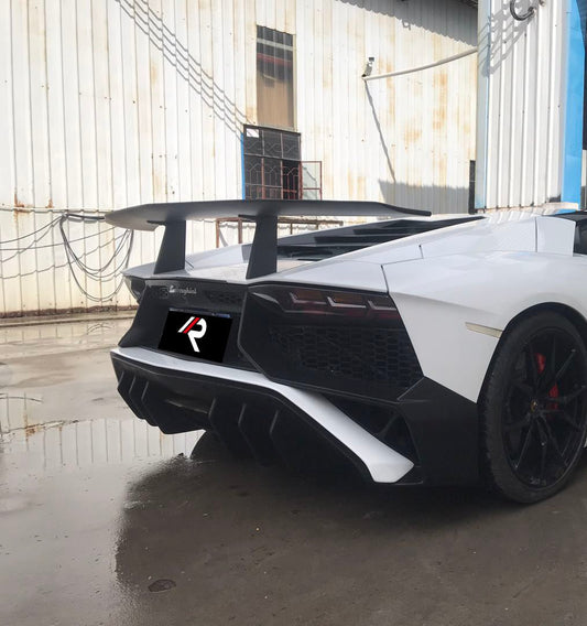 Lamborghini Aventador Base LP700 LP720 S LP740 SV LP750 Ultimate LP780 SVJ LP770 2012 2013 2014 2015 2016 2017 2018 2019 2020 2021 2022 2023 2024 with Aftermarket Parts - 1:1 OEM SV Style Rear Wing Carbon Fiber / FRP from Aero Republic
