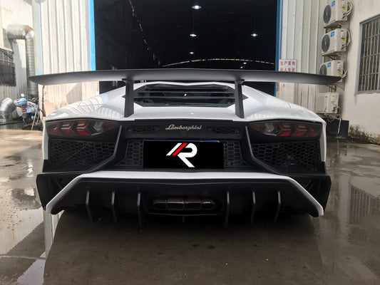 Lamborghini Aventador Base LP700 LP720 S LP740 SV LP750 Ultimate LP780 SVJ LP770 2012 2013 2014 2015 2016 2017 2018 2019 2020 2021 2022 2023 2024 with Aftermarket Parts - 1:1 OEM SV Style Rear Wing Carbon Fiber / FRP from Aero Republic