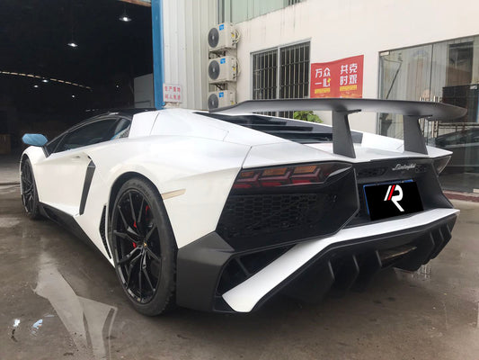 Lamborghini Aventador Base LP700 LP720 S LP740 SV LP750 Ultimate LP780 SVJ LP770 2012 2013 2014 2015 2016 2017 2018 2019 2020 2021 2022 2023 2024 with Aftermarket Parts - 1:1 OEM SV Style Rear Wing Carbon Fiber / FRP from Aero Republic