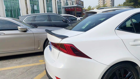 Lexus IS-F IS 300 250 200t XE30 Sedan 2014 2015 2016 2017 2018 2019 2020 with Aftermarket Parts - ARTN Style Rear Lip Spoiler Carbon Fiber from Aero Republic