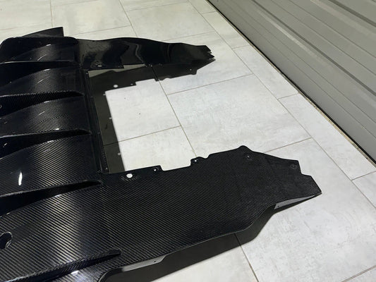 McLaren 720S 2018 2019 2020 2021 2022 2023 with Aftermarket Parts - 765LT Rear Bumper Set Conversion Kit Pre-preg Carbon Fiber / FRP from Aero Republic