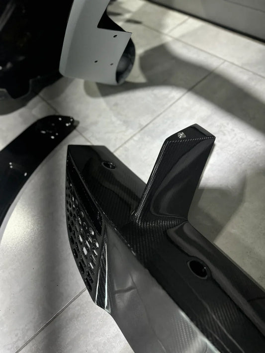 McLaren 720S 2018 2019 2020 2021 2022 2023 with Aftermarket Parts - 765LT Rear Bumper Set Conversion Kit Pre-preg Carbon Fiber / FRP from Aero Republic