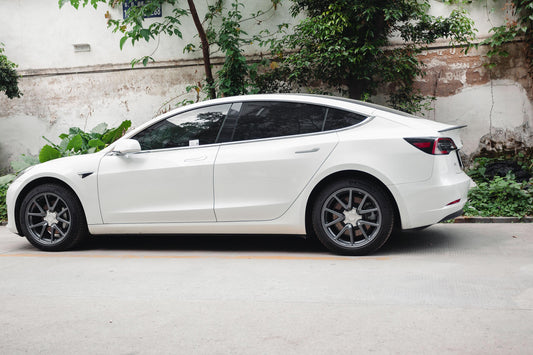 Tesla Model 3 Performance 2017 2018 2019 2020 2021 2022 2023 with Aftermarket Parts - A Style Rear Lip Spoiler Pre-preg Carbon Fiber from Aero Republic