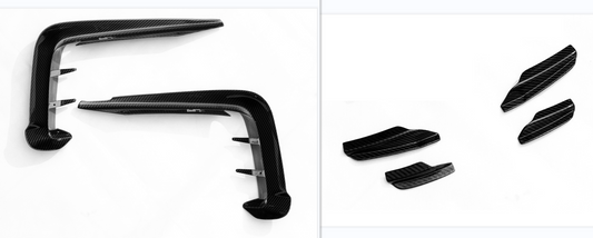 Audi TTRS 8S 2016 2017 2018 Pre-facelift with Aftermarket Parts - Front Bumper Trim Pre-preg Carbon Fiber from Yofer USA