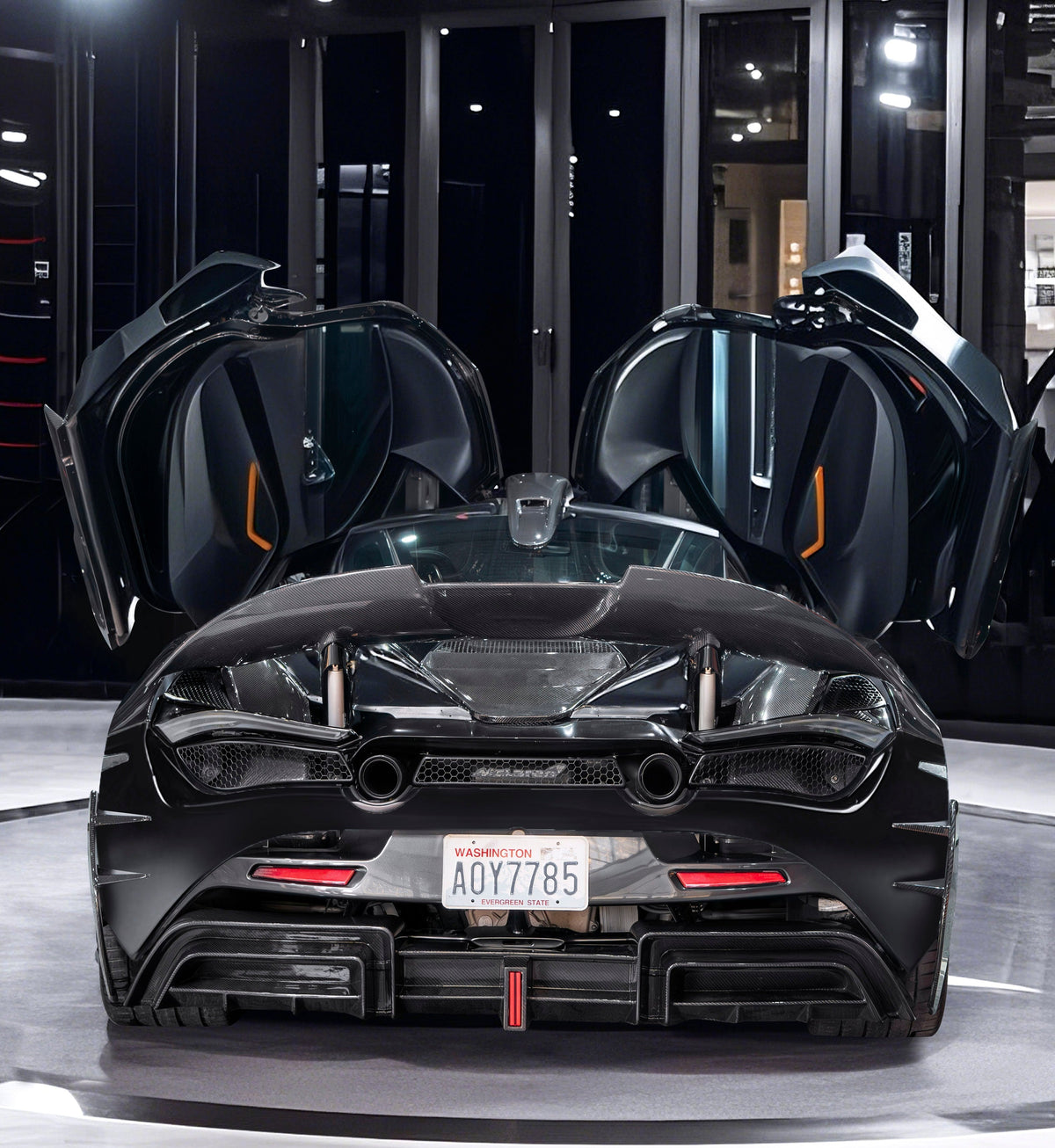 McLaren 720S 2018 2019 2020 2021 2022 2023 with Aftermarket Parts - V2 Rear Diffuser Carbon Fiber / FRP from CMST Tuning