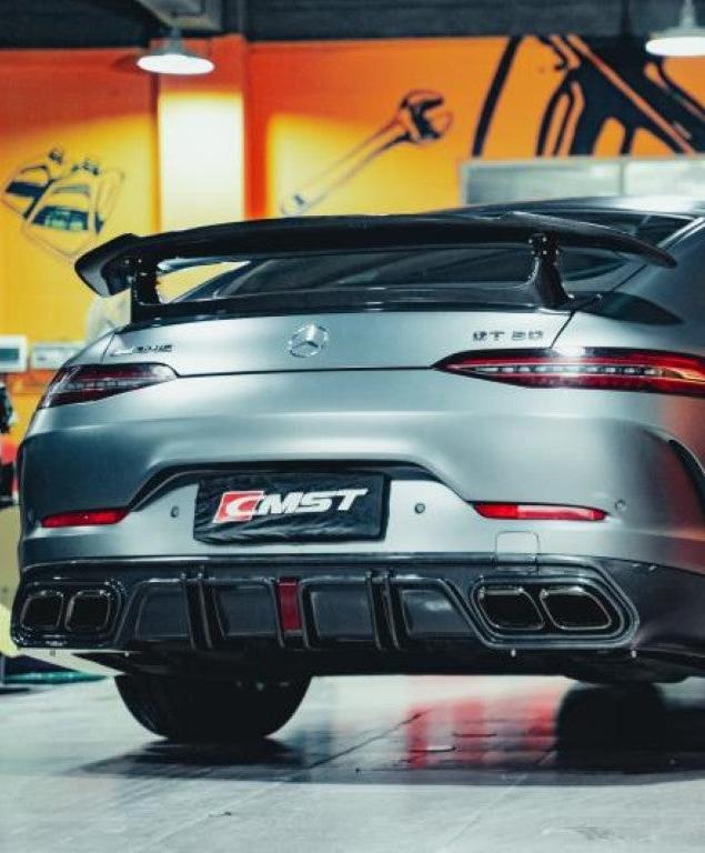 Mercedes Benz AMG GT 4 Door GT53 GT43 GT50 X290 2019-ON with Aftermarket Parts - Rear Diffuser & Exhaust Tips Carbon Fiber / FRP from CMST Tuning